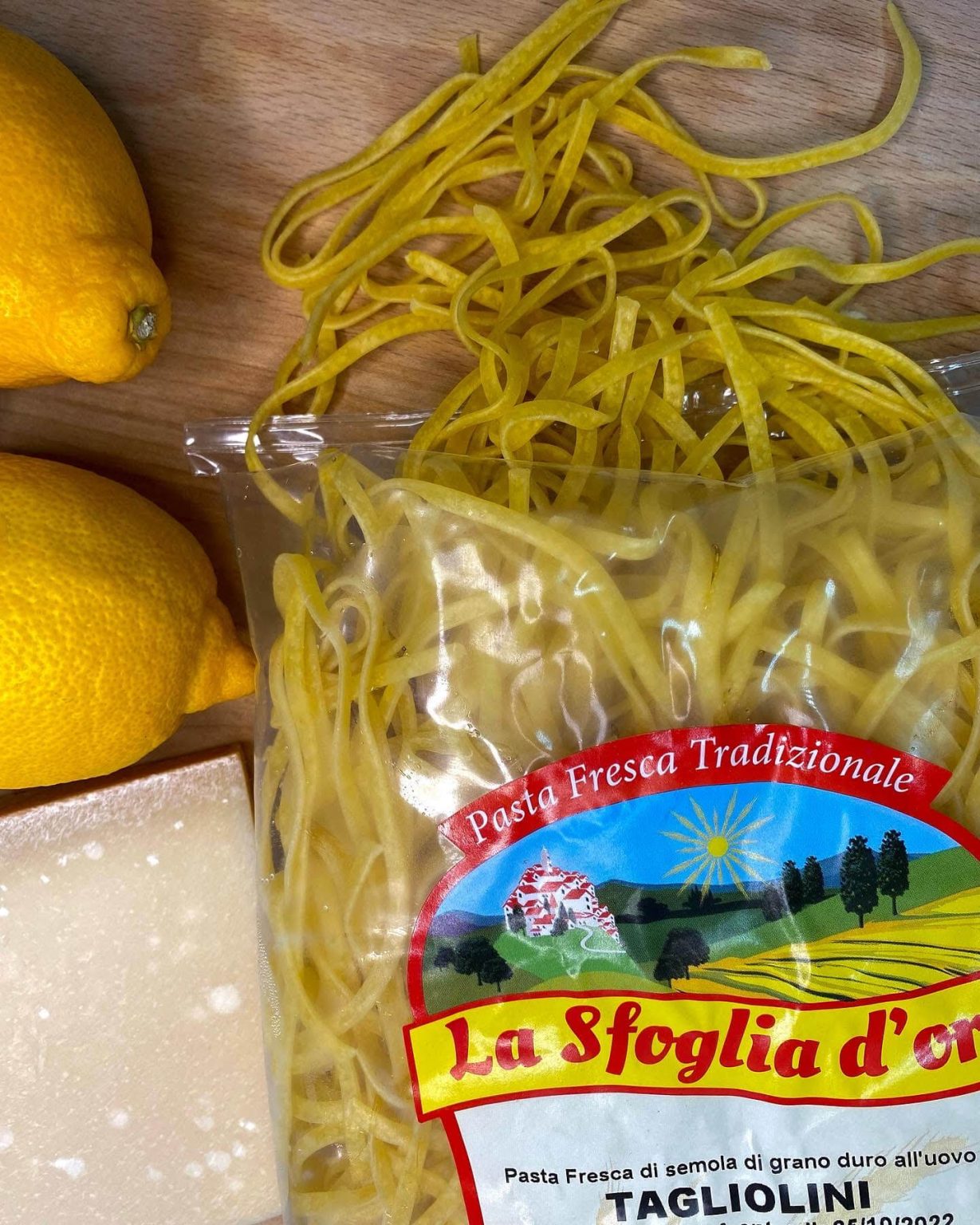 Tagliolini limone e parmigiano Pastificio La Sfoglia D'Oro